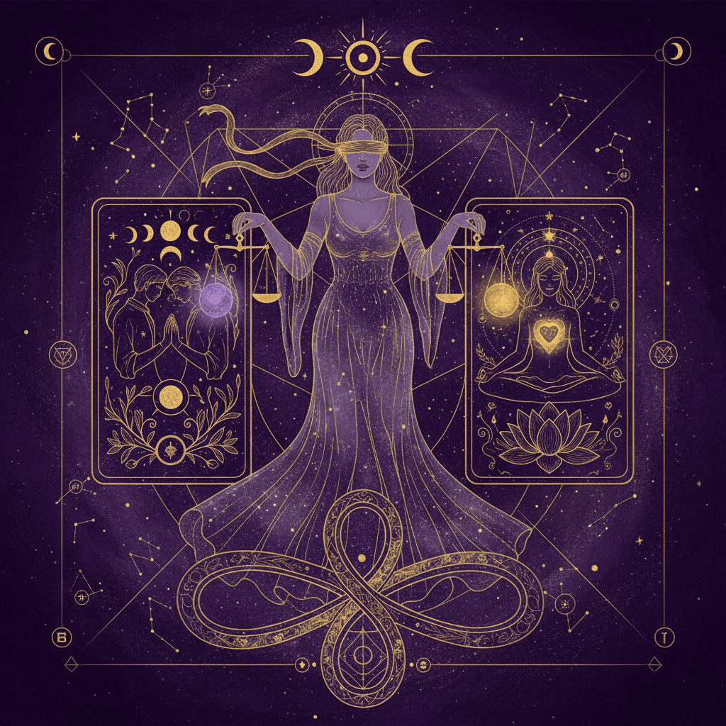Seeking Equilibrium: Tarot's Path to Balance, Fair Relationships, and Inner Harmony